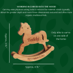 Personalized Wooden Rocking Horse, Nursery Decor, Baby Birth Stats