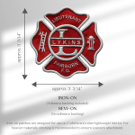 Personalized Embroidered Firefighter Maltese Cross Patch, Embroidered Patches
