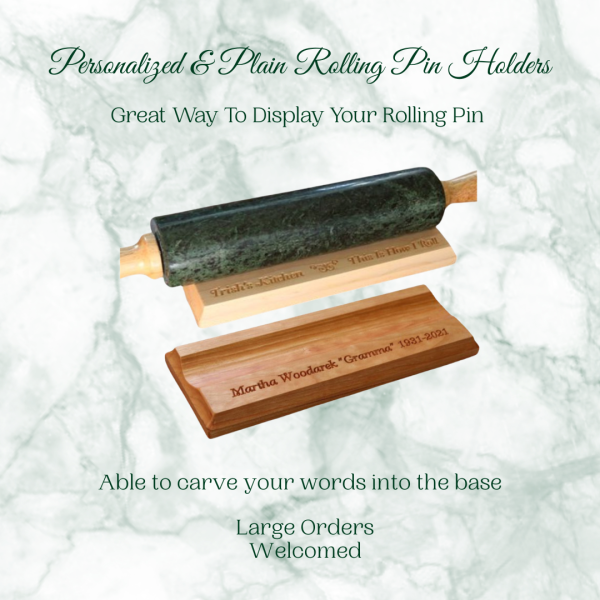 Personalized Rolling Pin Holder, Kitchen Accessories, Kitchen Decor, Bakers Gift
