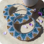 925 Sterling Silver Beaded Hoop Earring