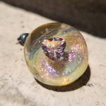 Rose Melody - Glass Pendant, Fantasy Necklace