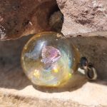 Rose Melody - Glass Pendant, Fantasy Necklace