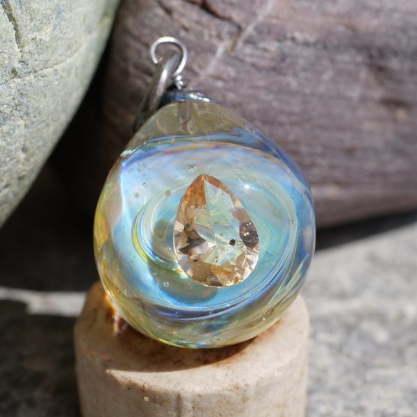 Light Blue Moon - Crystal Necklace, Magical Fantasy Jewellery