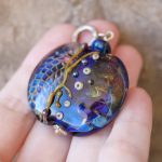 Ocean Dragon - Glass Pendant, Fantasy Necklace