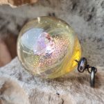 Rose Melody - Glass Pendant, Fantasy Necklace