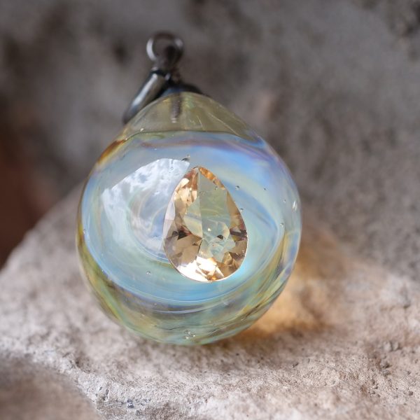 Light Blue Moon - Crystal Necklace, Magical Fantasy Jewellery