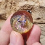 Rose Melody - Glass Pendant, Fantasy Necklace